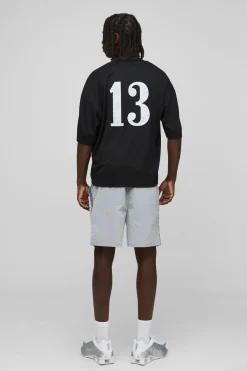 Shorts en nylon crinkle brillant à coupe décontractée