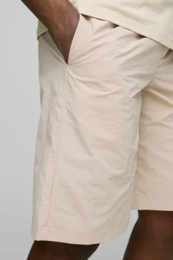 Shorts en nylon froissé décontracté à taille élastiquée