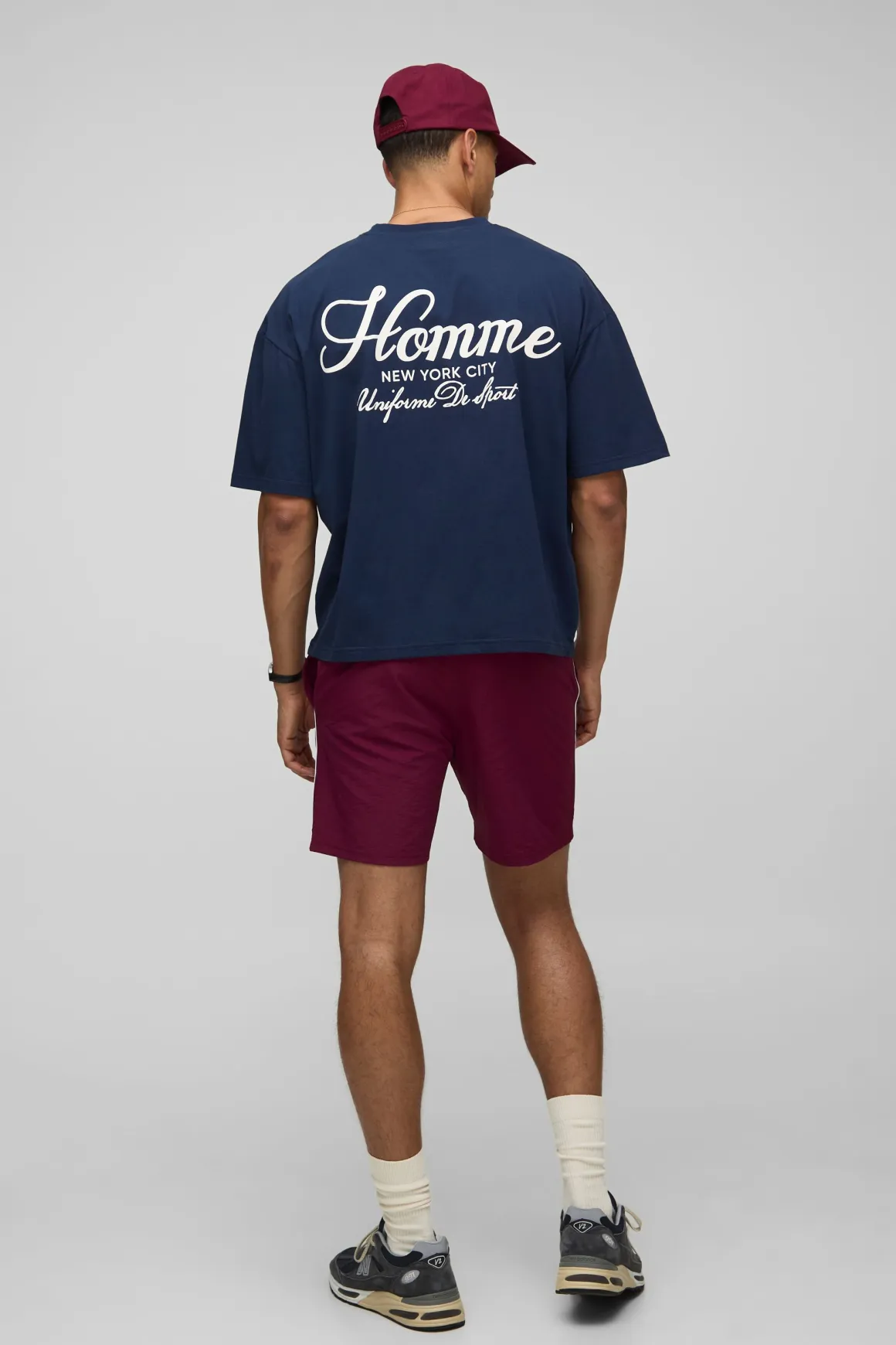 Shorts en nylon à panneaux froissés avec taille élastiquée