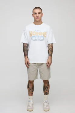 boohooMAN Shorts en seersucker unis à coupe régulière avec taille élastiquée<Homme Shorts