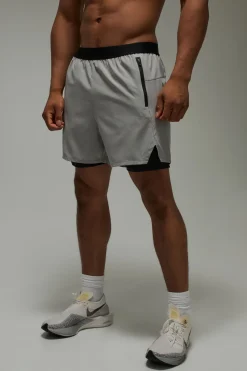 Shorts 2-en-1 tissés stretch pour homme Active