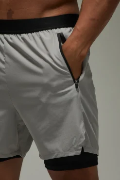 Shorts 2-en-1 tissés stretch pour homme Active