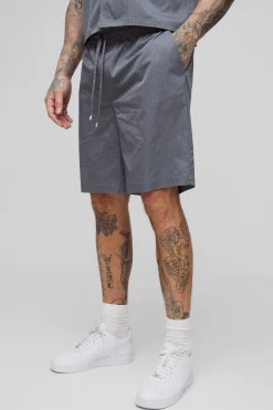 boohooMAN Shorts Jacquard en Satin, coupe décontractée pour grande taille<Homme Shorts|Tout Afficher