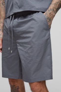 boohooMAN Shorts Jacquard en Satin, coupe décontractée pour grande taille<Homme Shorts|Tout Afficher