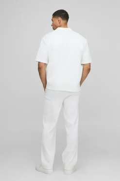 boohooMAN Short Sleeve Revere Oversized Fit Pleated Shirt<Homme Chemises