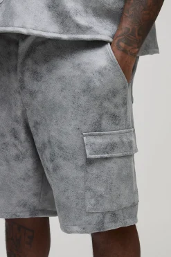 Shorts Plus Antique en Fausse Suède, coupe décontractée
