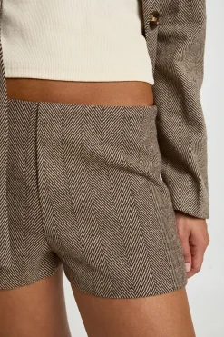 Shorts sur mesure à chevrons haut de gamme