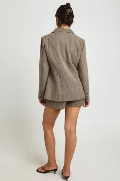 Shorts sur mesure à chevrons haut de gamme