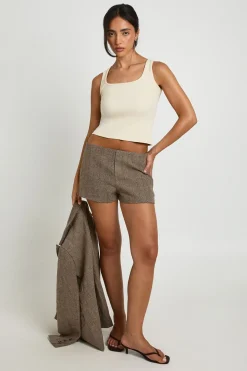 Shorts sur mesure à chevrons haut de gamme