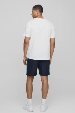 Shorts à taille élastique, coupe décontractée, en bloc de couleurs
