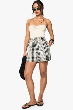 Shorts tissés à carreaux