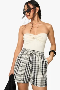 Shorts tissés à carreaux