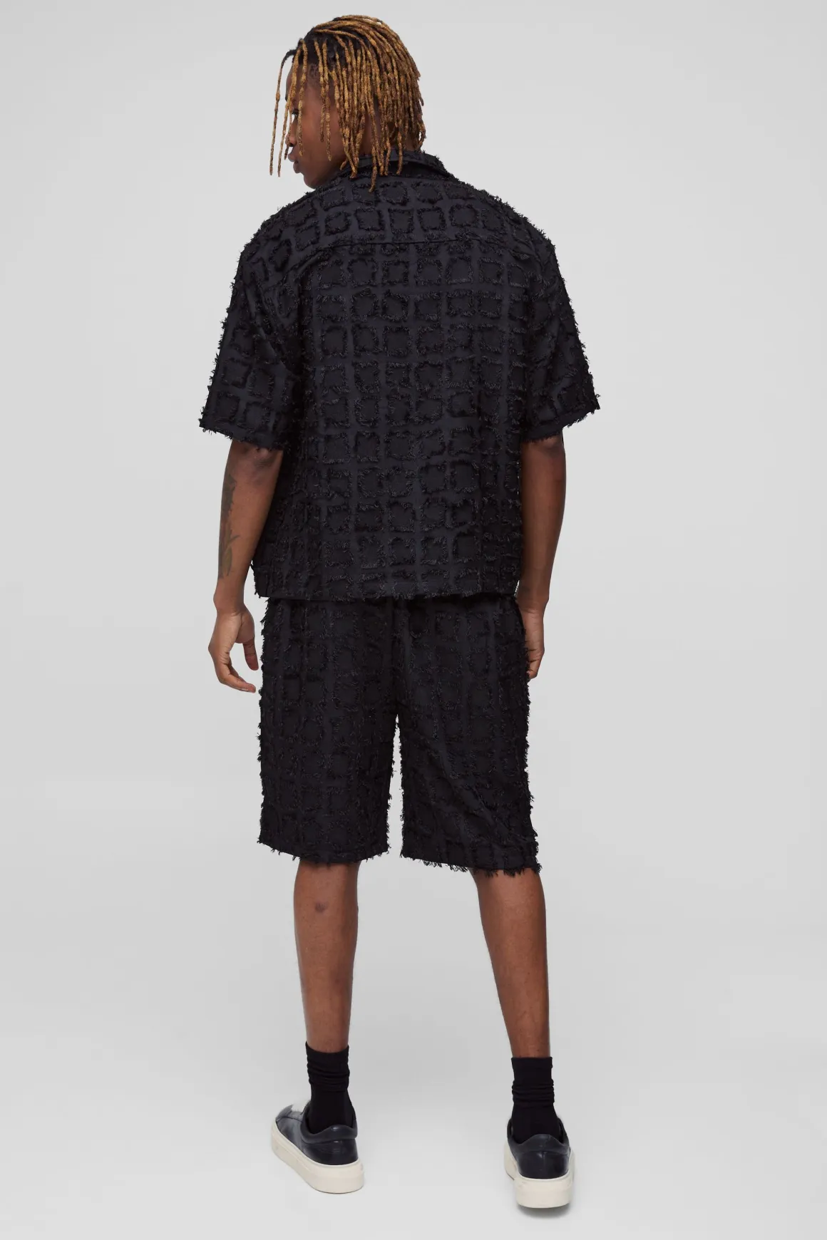 Shorts tuftés pour hommes grands, élégants et à coupe décontractée