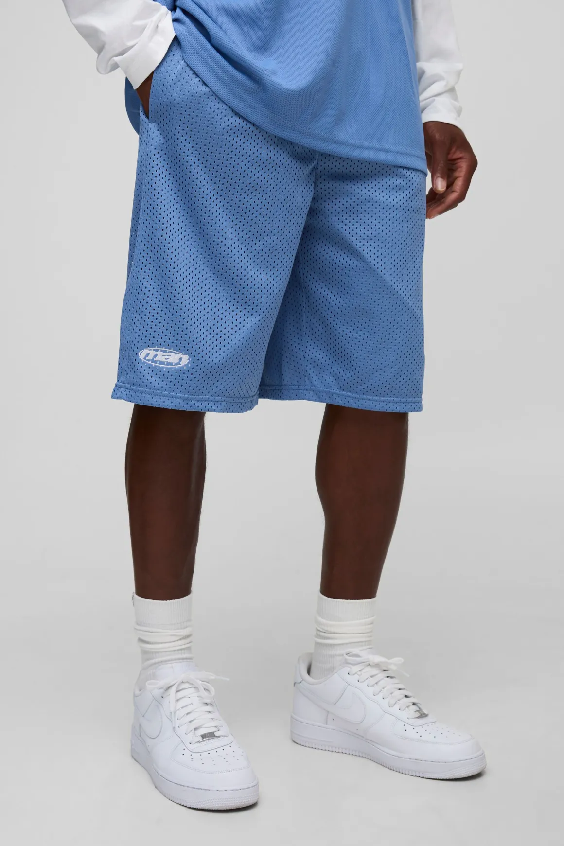 Shorts Varsity oversize en maille mi-longueur