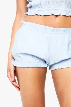 boohoo Shorts à volants texturés à rayures<Femme Shorts