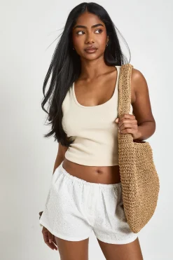 Short Taille Basse Broderie Anglaise