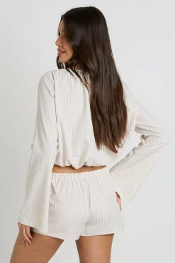 Short Taille Basse À Cordon Rayé
