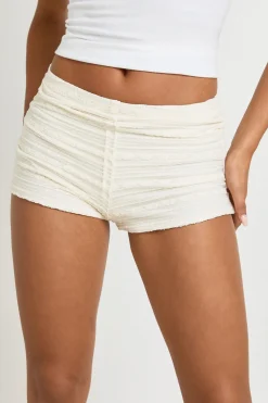 Short Taille Basse En Dentelle Texturée Doublé