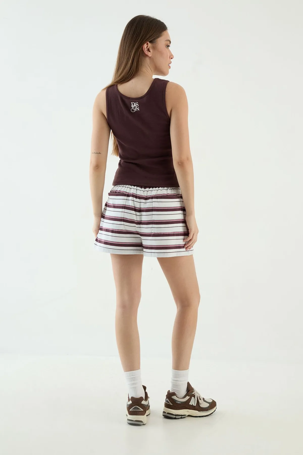 DSGN Studio Short À Taille Cordon Rayé<Femme Survêtements|Survêtements