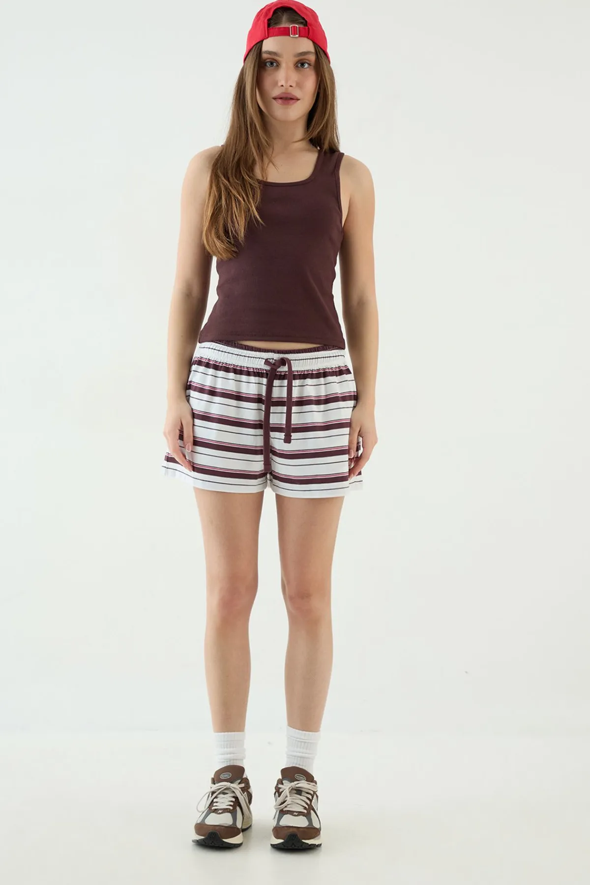 DSGN Studio Short À Taille Cordon Rayé<Femme Survêtements|Survêtements