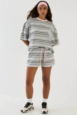 DSGN Studio Short À Taille Cordon Rayé<Femme Survêtements|Shorts