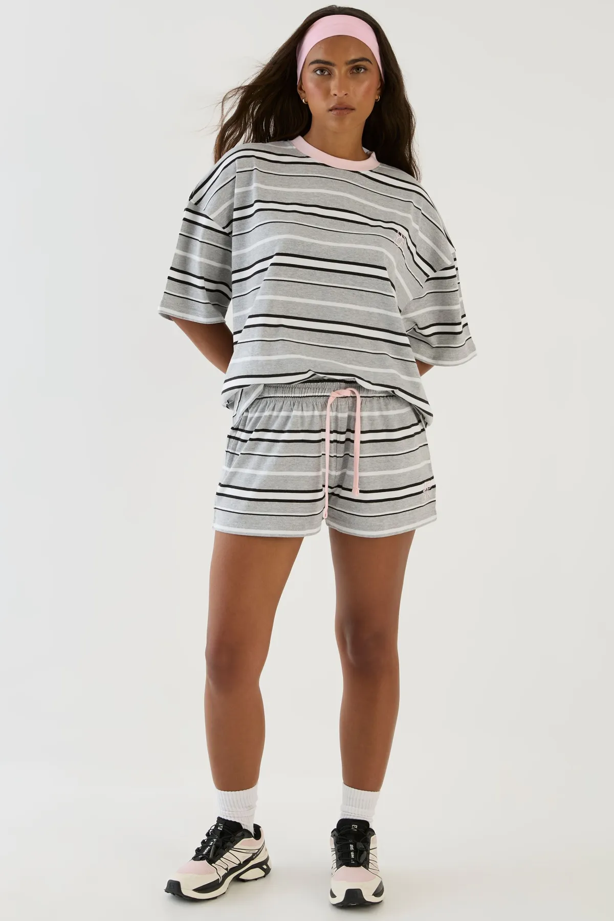 DSGN Studio Short À Taille Cordon Rayé<Femme Survêtements|Shorts