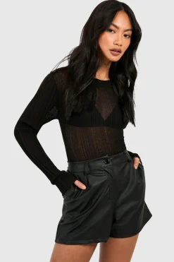 boohoo Short taille haute synthétique synthétique<Femme Tailleurs|Shorts