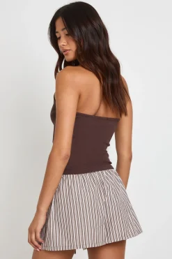 Short À Taille Élastique Rayé