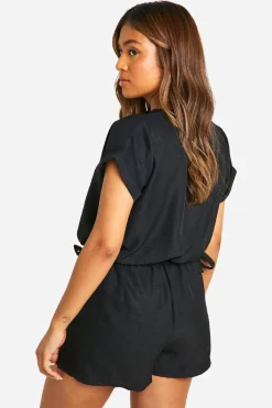 Short Tailleur Aspect Lin Petite
