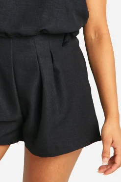 Short Tailleur Aspect Lin Petite