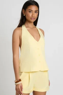 Short Tailleur Chiné À Revers