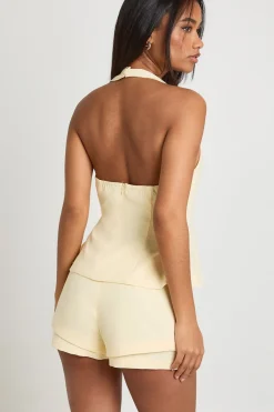 boohoo Short Tailleur Taille Haute À Double Ourlet<Femme Tailleurs|Shorts
