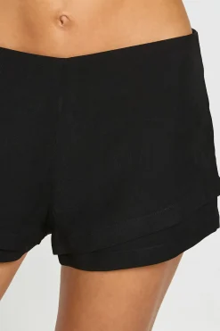Short Tailleur Taille Haute À Double Ourlet