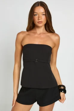 Short Tailleur Taille Haute À Double Ourlet