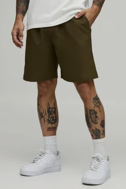 Short Technique Coupe Décontractée À Taille Élastiquée