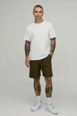 Short Technique Coupe Décontractée À Taille Élastiquée