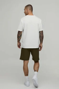 Short Technique Coupe Décontractée À Taille Élastiquée