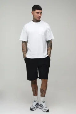 Short Technique Décontracté Taille Élastiquée Coupe Ample Tall