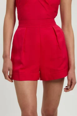 KarenMillen Short Tissé En Viscose Et Lin<Femme Tenues De Plage|Shorts