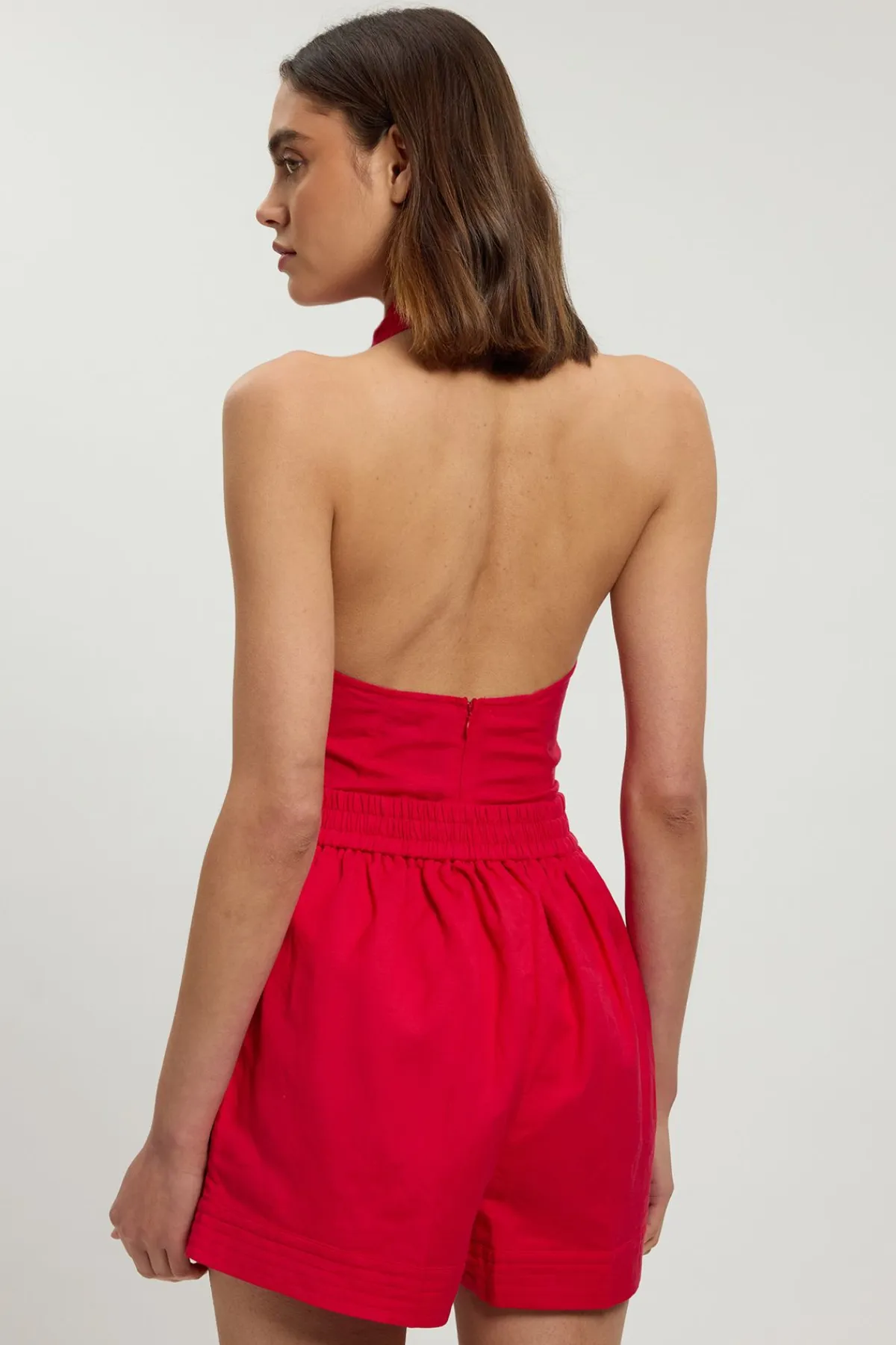 KarenMillen Short Tissé En Viscose Et Lin<Femme Tenues De Plage|Shorts
