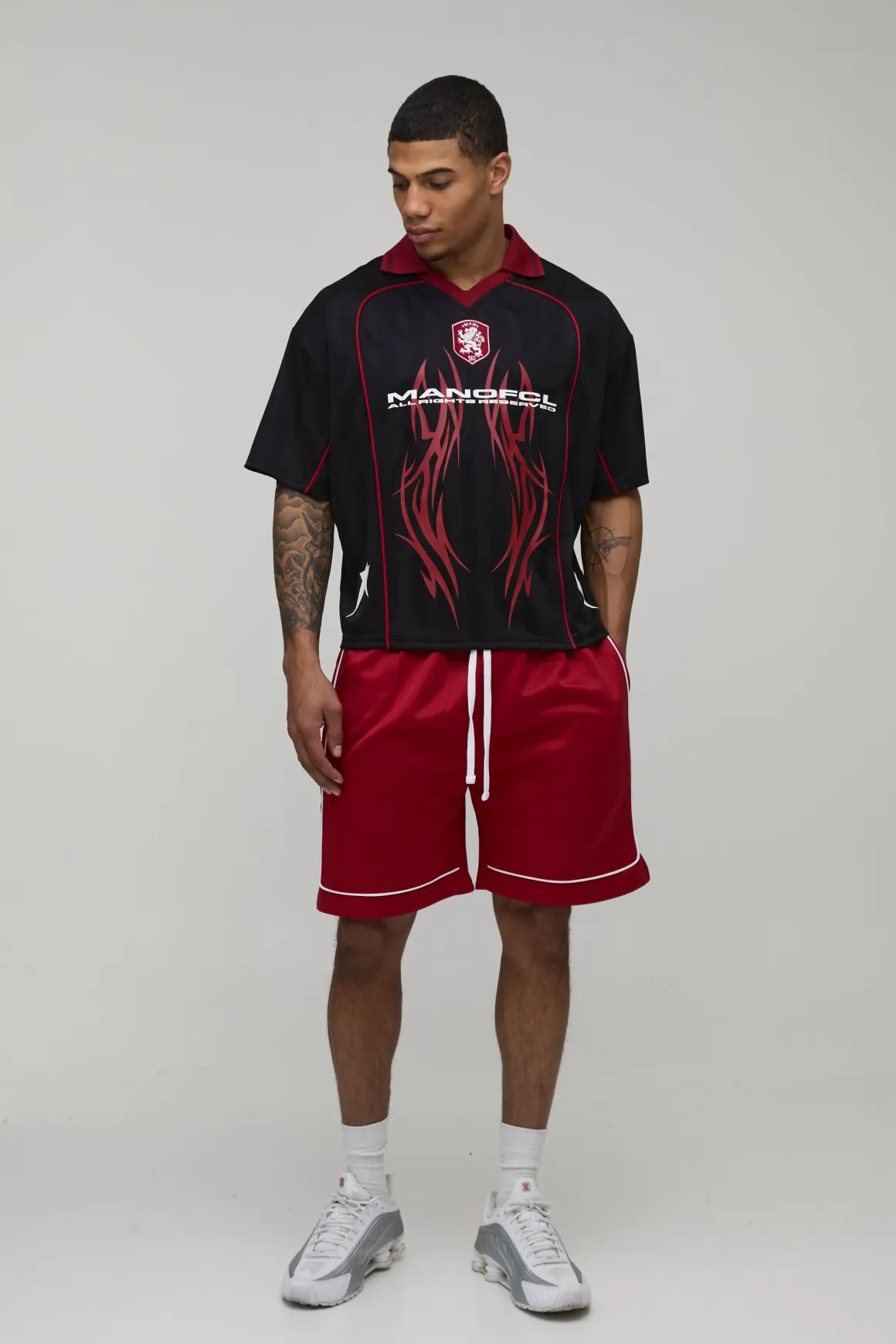 Short Tricot Coupe Regular Avec Passepoil