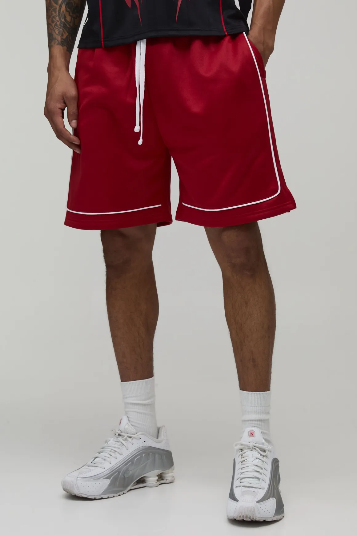 Short Tricot Coupe Regular Avec Passepoil