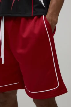 Short Tricot Coupe Regular Avec Passepoil