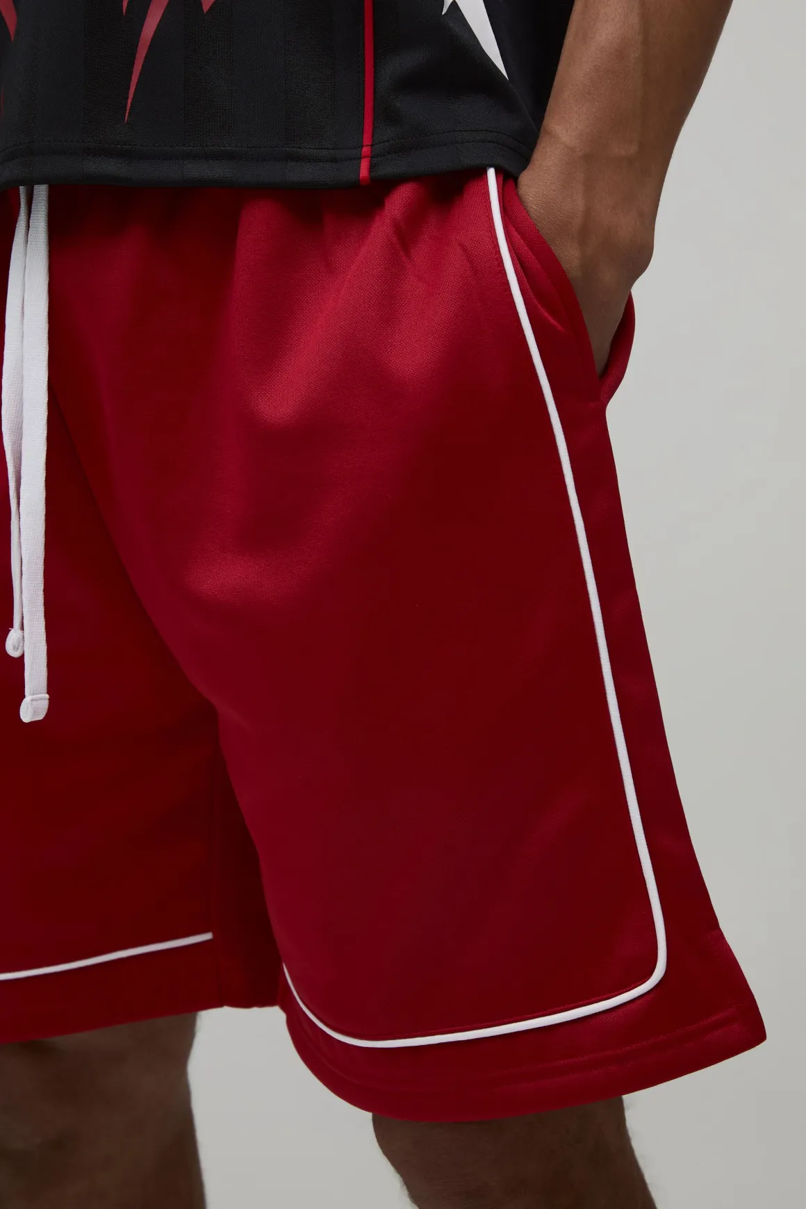 Short Tricot Coupe Regular Avec Passepoil
