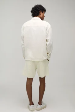 Short Tricoté Décontracté À Maille Ajourée
