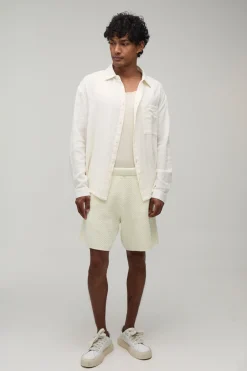 Short Tricoté Décontracté À Maille Ajourée