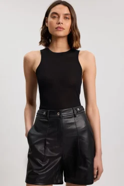 Short Urbain En Synthétiquecuir
