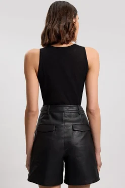 Short Urbain En Synthétiquecuir