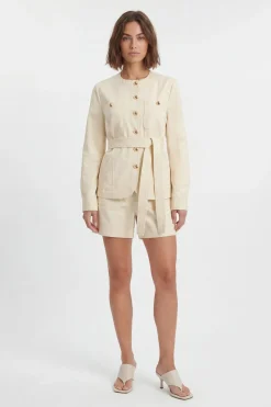 Short Utilitaire En Coton Avec Détails De Boutons