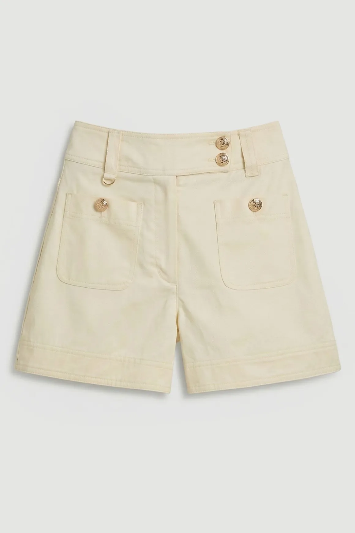 Short Utilitaire En Coton Avec Détails De Boutons